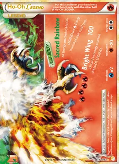 Ho-Oh LEGEND card from HeartGold SoulSilver, number 112/123