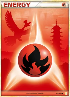 Fire Energy card from HeartGold SoulSilver, number 116/123