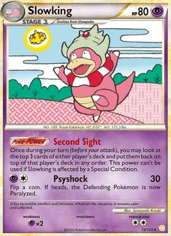 Slowking card from HeartGold SoulSilver, number 12/123