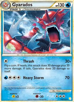 Gyarados card from HeartGold SoulSilver, number 123/123