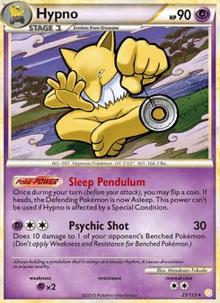 Hypno card from HeartGold SoulSilver, number 23/123