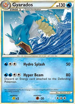 Gyarados card from HeartGold SoulSilver, number 4/123