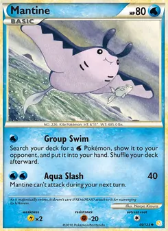 Mantine card from HeartGold SoulSilver, number 45/123