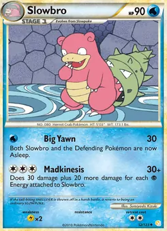 Slowbro card from HeartGold SoulSilver, number 52/123