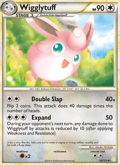 Wigglytuff card from HeartGold SoulSilver, number 56/123