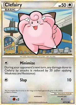 Clefairy card from HeartGold SoulSilver, number 60/123