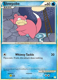 Slowpoke card from HeartGold SoulSilver, number 81/123