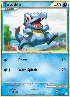 Totodile card from HeartGold SoulSilver, number 86/123