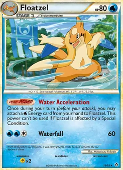 Floatzel card from Unleashed, number 16/95