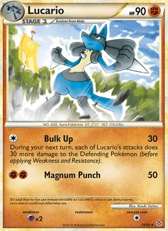 Lucario card from Unleashed, number 19/95