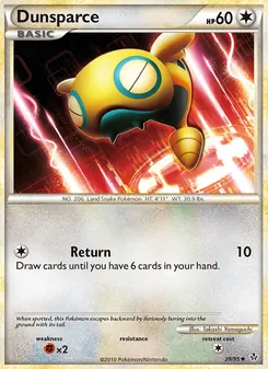 Dunsparce card from Unleashed, number 29/95
