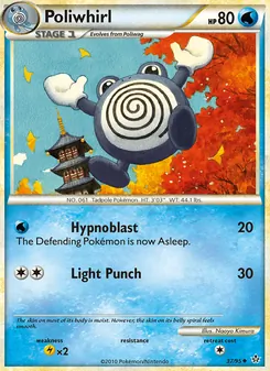 Poliwhirl card from Unleashed, number 37/95