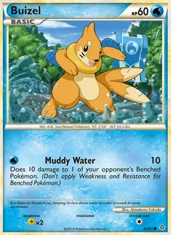 Buizel card from Unleashed, number 45/95