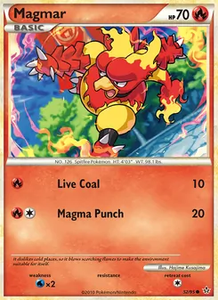 Magmar card from Unleashed, number 52/95