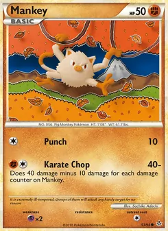 Mankey card from Unleashed, number 53/95