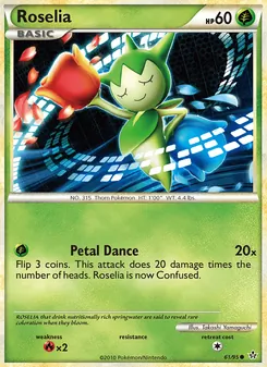 Roselia card from Unleashed, number 61/95