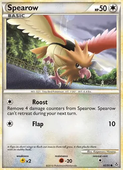 Spearow card from Unleashed, number 62/95