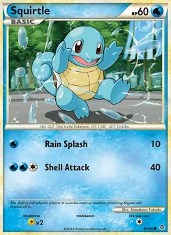 Squirtle card from Unleashed, number 63/95
