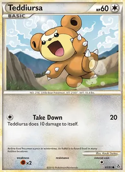 Teddiursa card from Unleashed, number 65/95