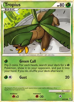 Tropius card from Unleashed, number 66/95