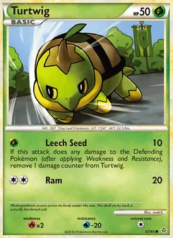 Turtwig card from Unleashed, number 67/95