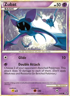 Zubat card from Unleashed, number 70/95