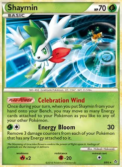 Shaymin card from Unleashed, number 8/95
