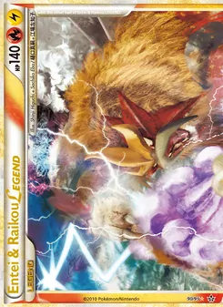 Entei & Raikou LEGEND card from Unleashed, number 90/95