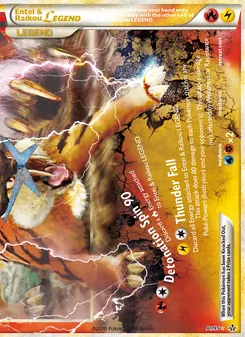 Entei & Raikou LEGEND card from Unleashed, number 91/95