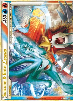 Suicune & Entei LEGEND card from Unleashed, number 94/95