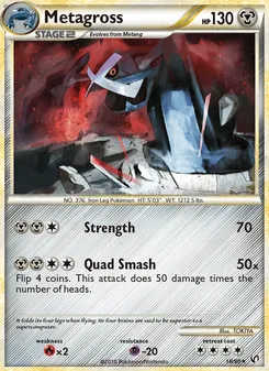 Metagross card from Undaunted, number 18/90
