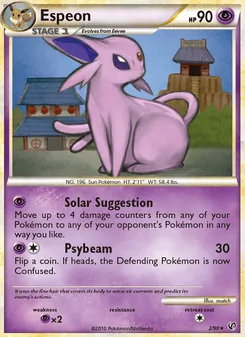 Espeon card from Undaunted, number 2/90