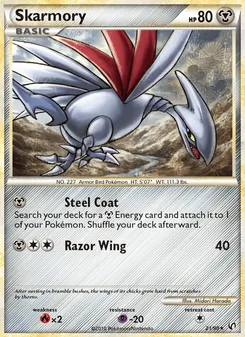 Skarmory card from Undaunted, number 21/90