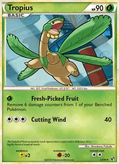 Tropius card from Undaunted, number 22/90