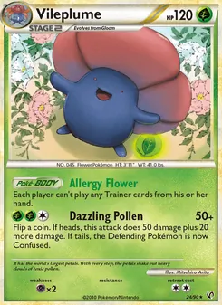 Vileplume card from Undaunted, number 24/90