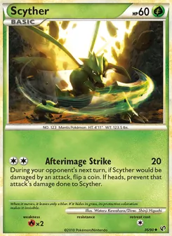 Scyther card from Undaunted, number 36/90