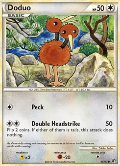 Doduo card from Undaunted, number 45/90