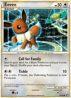 Eevee card from Undaunted, number 48/90