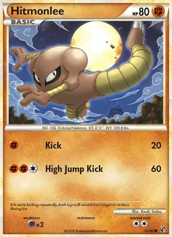 Hitmonlee card from Undaunted, number 52/90
