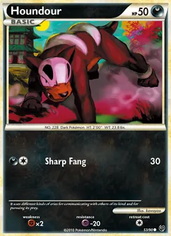 Houndour card from Undaunted, number 53/90