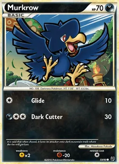 Murkrow card from Undaunted, number 59/90