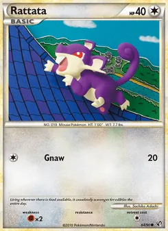 Rattata card from Undaunted, number 64/90