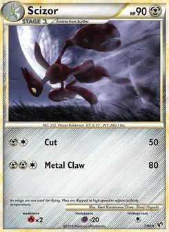 Scizor card from Undaunted, number 7/90
