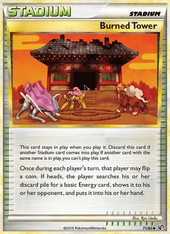 Burned Tower card from Undaunted, number 71/90