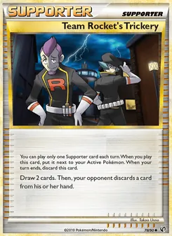 Team Rocket's Trickery card from Undaunted, number 78/90