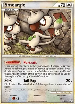 Smeargle card from Undaunted, number 8/90