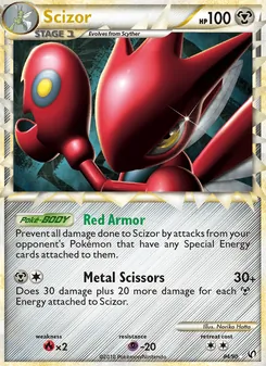 Scizor card from Undaunted, number 84/90
