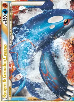 Kyogre & Groudon LEGEND card from Undaunted, number 87/90