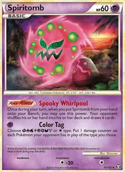 Spiritomb card from Triumphant, number 10/102