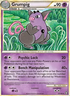 Grumpig card from Triumphant, number 23/102